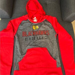 Fanatics Red and Gray Blackhawks Men's Hoodie - like new only worn once